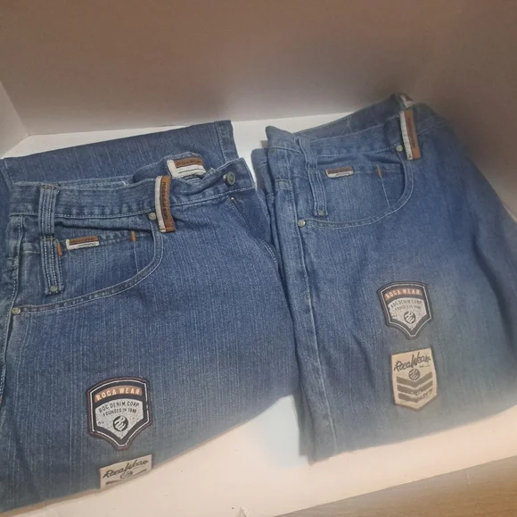 Rocawear Jeans Mens W40 L33Blue  Original Fit Straight Relaxed Baggy Denim - Picture 2 of 3